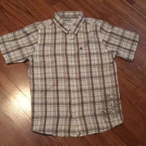 QUIKSILVER YOUTH DRESS SHIRT LARGE 14/16 EUC SURF PREPPY SO SOFT